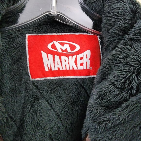 Marker brown puffy coat with faux fur lining woman's size extra large w/scarf - Picture 2 of 12